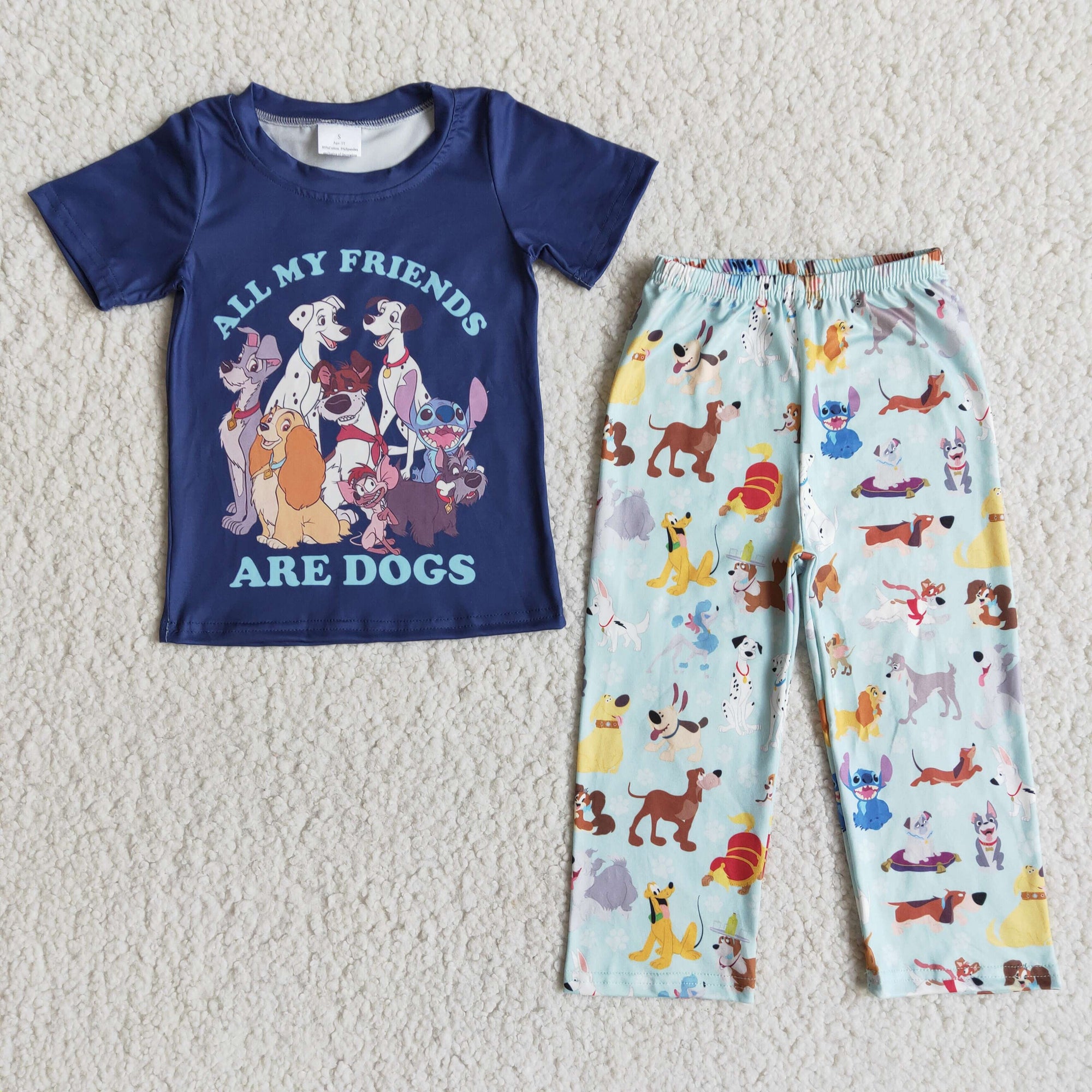 all my friends are dogs pants set boy