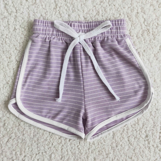 purple stripe shorts