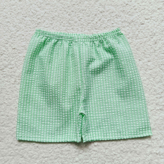 boy green seersucker shorts kids clothing