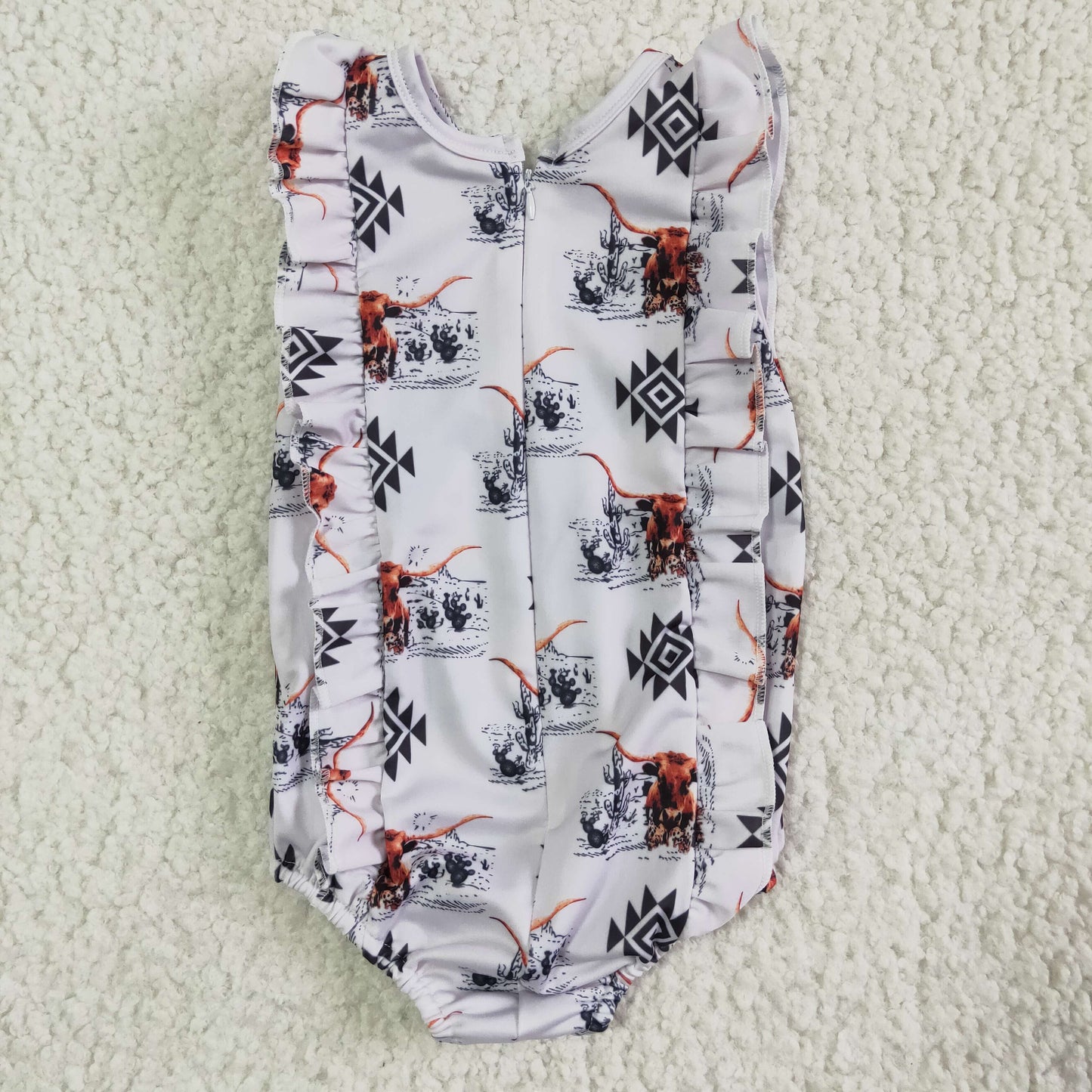 girl's highland zip swimsuit 1pcs swimswear