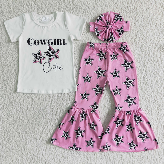 cowgirl shirt star pink bell bottom outfit