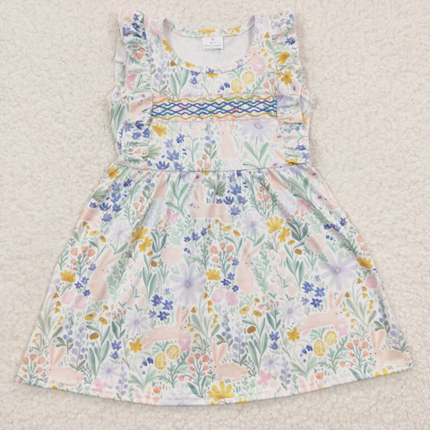 embroidery floral dress girl clothes