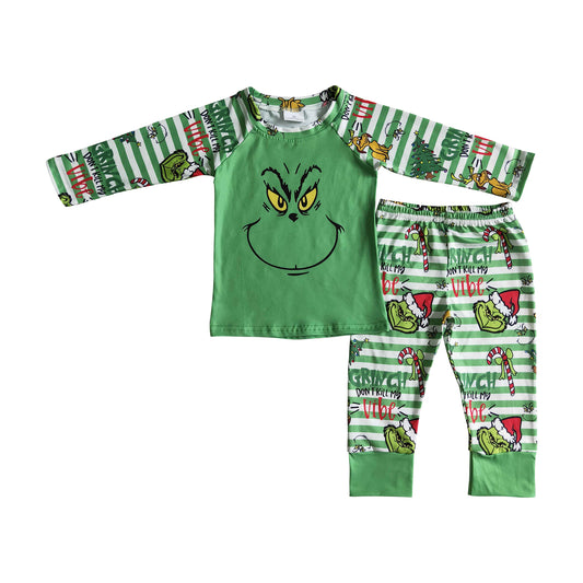 boy christmas grinchey pajama set