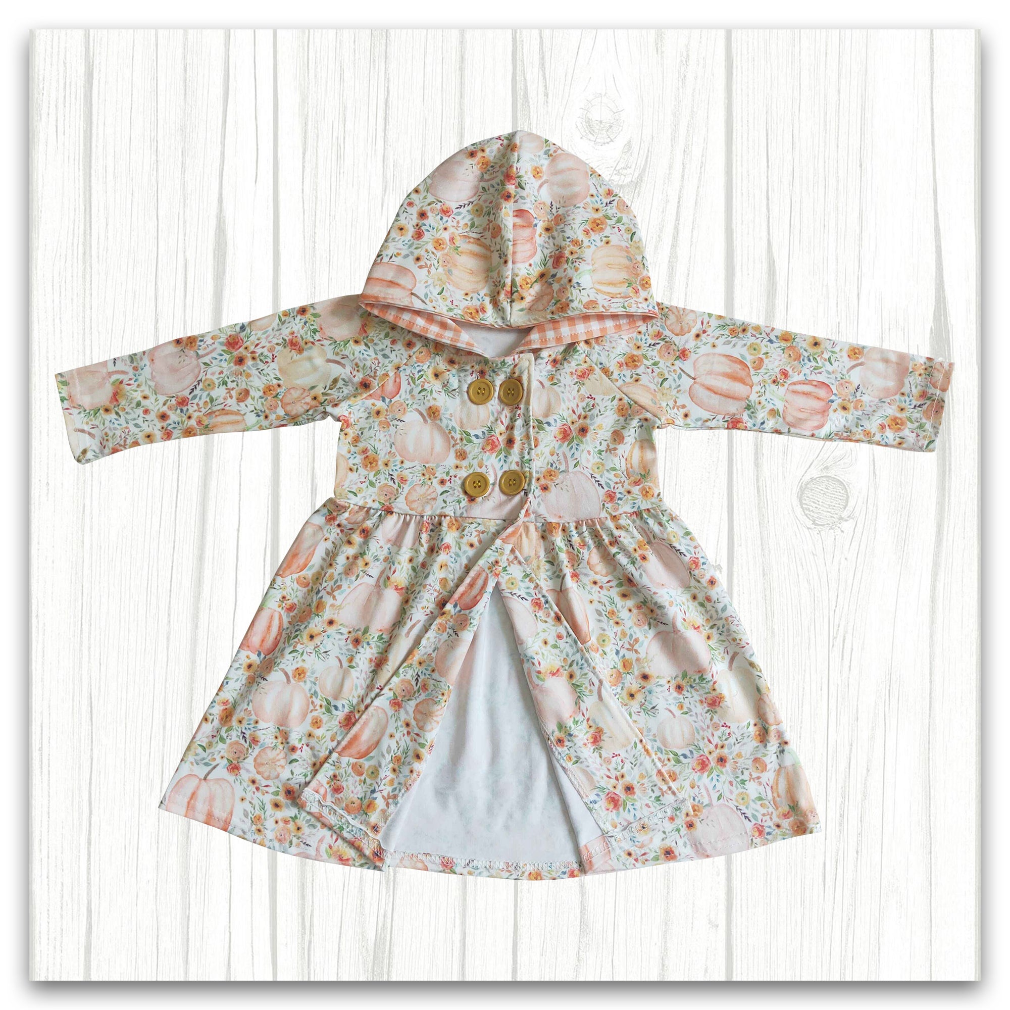 fall clothing cute pumpkin hoodie dress