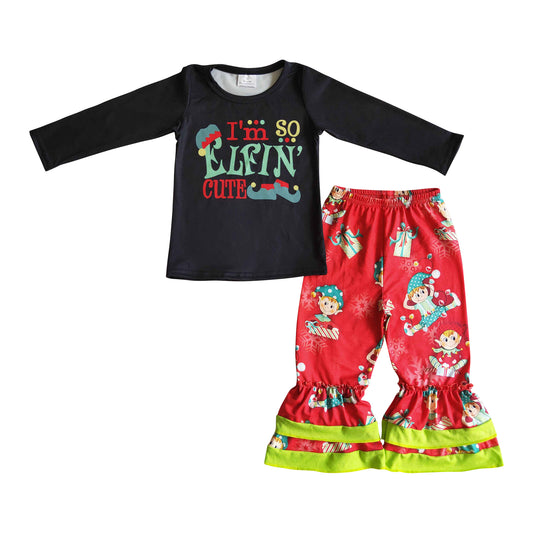 kids christmas outfit for baby girl cute elf
