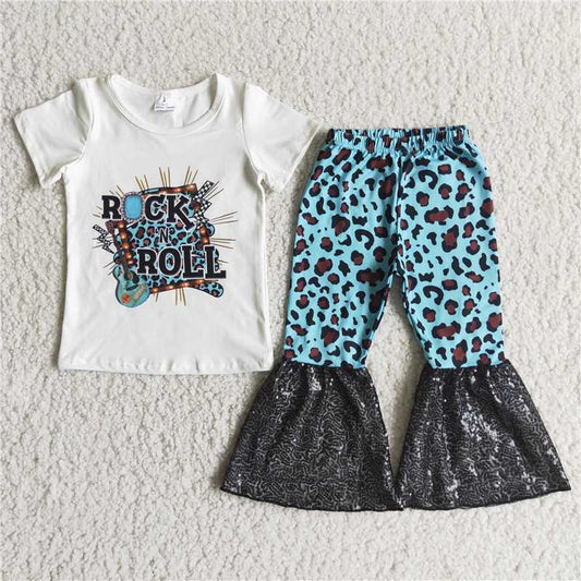 Rock Roll Leopard Pants Set