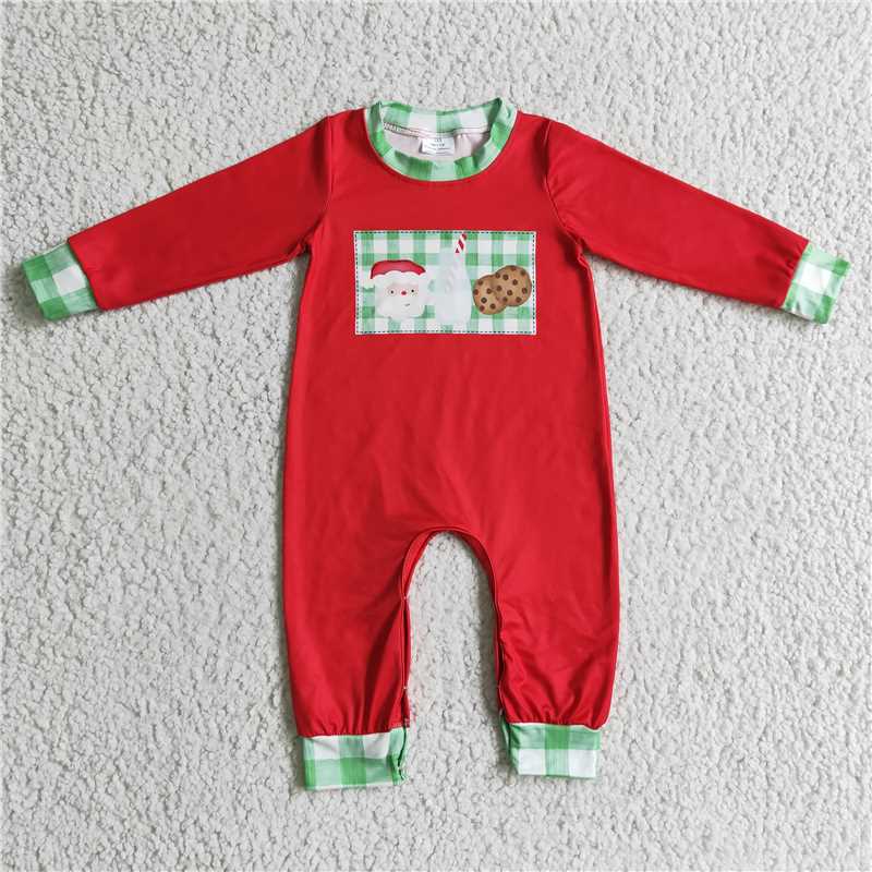 christmas cookie milk biscuit green red boys clothing