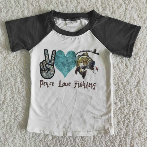 boy's clothes fishing t-shirt