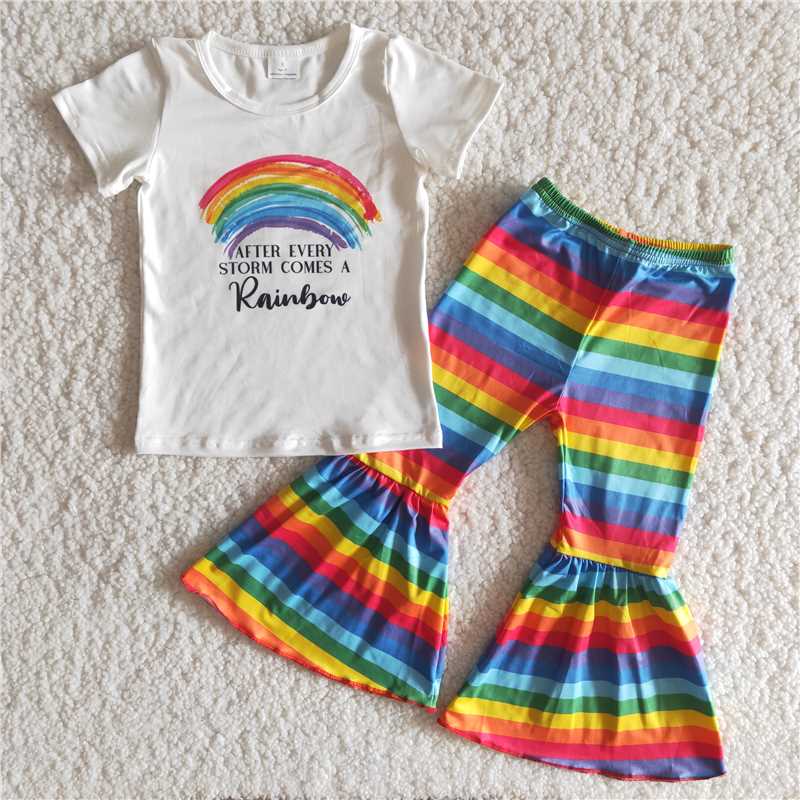 Colorful Rainbow Pants Set