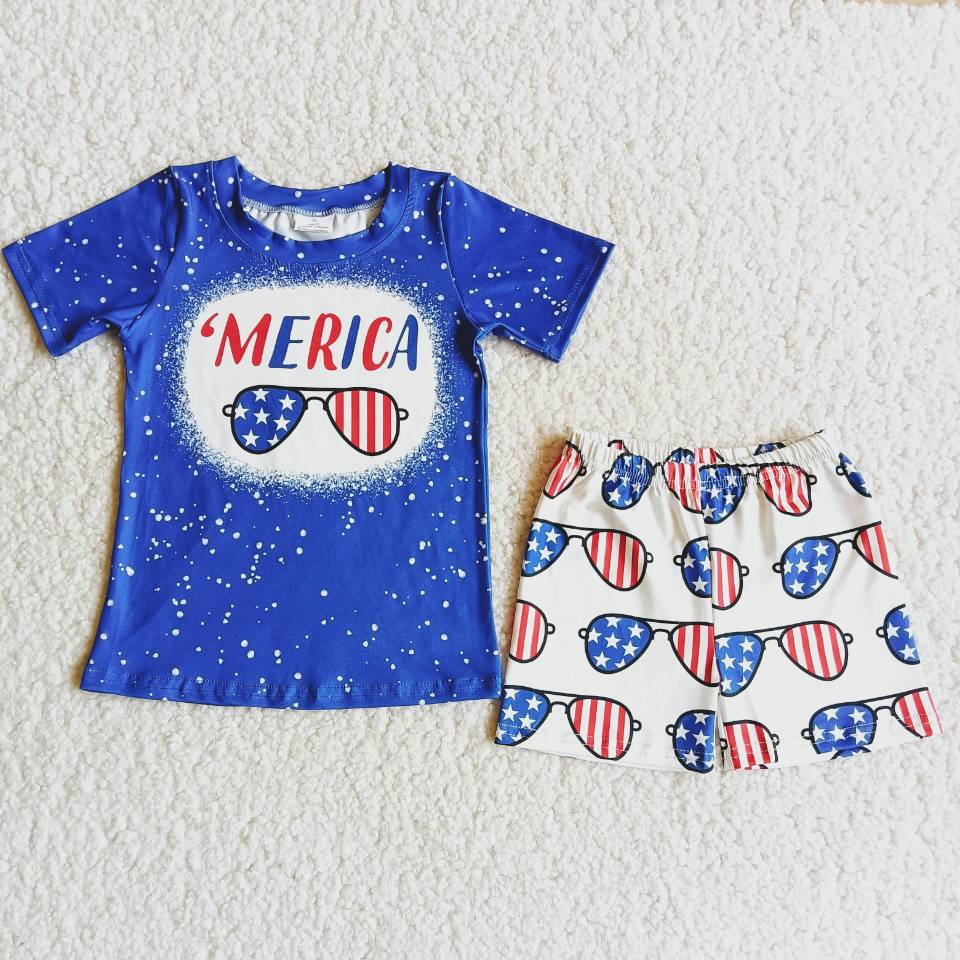 summer 4th of july boy clothing outfit
