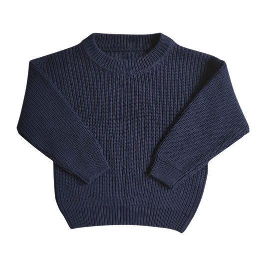 soft navy blue cotton wool sweater fall/winter