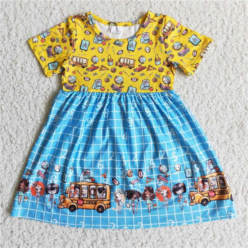 kids clothing girl's dress for back to school