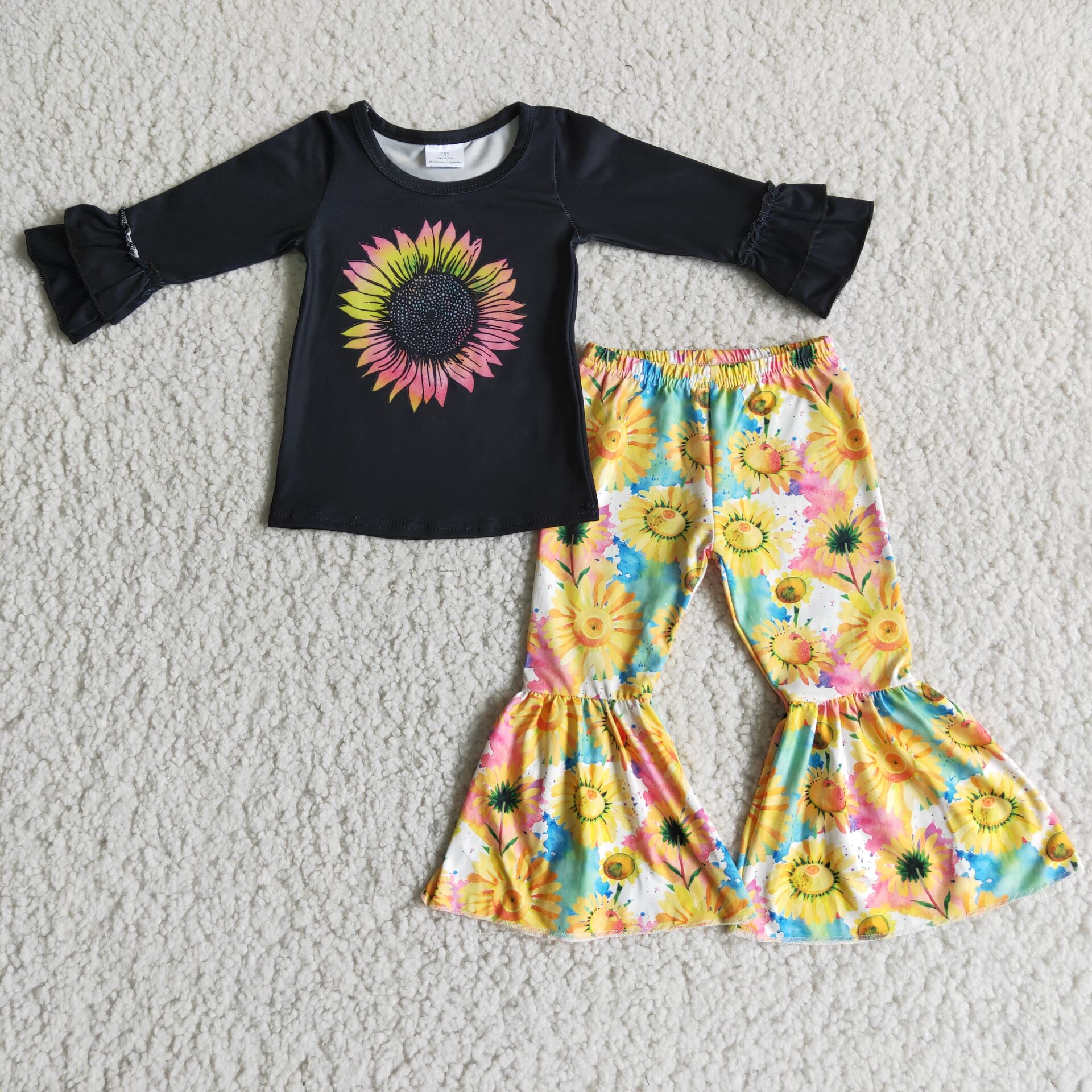 Sunflower Bell Bottom Boutique Outfit