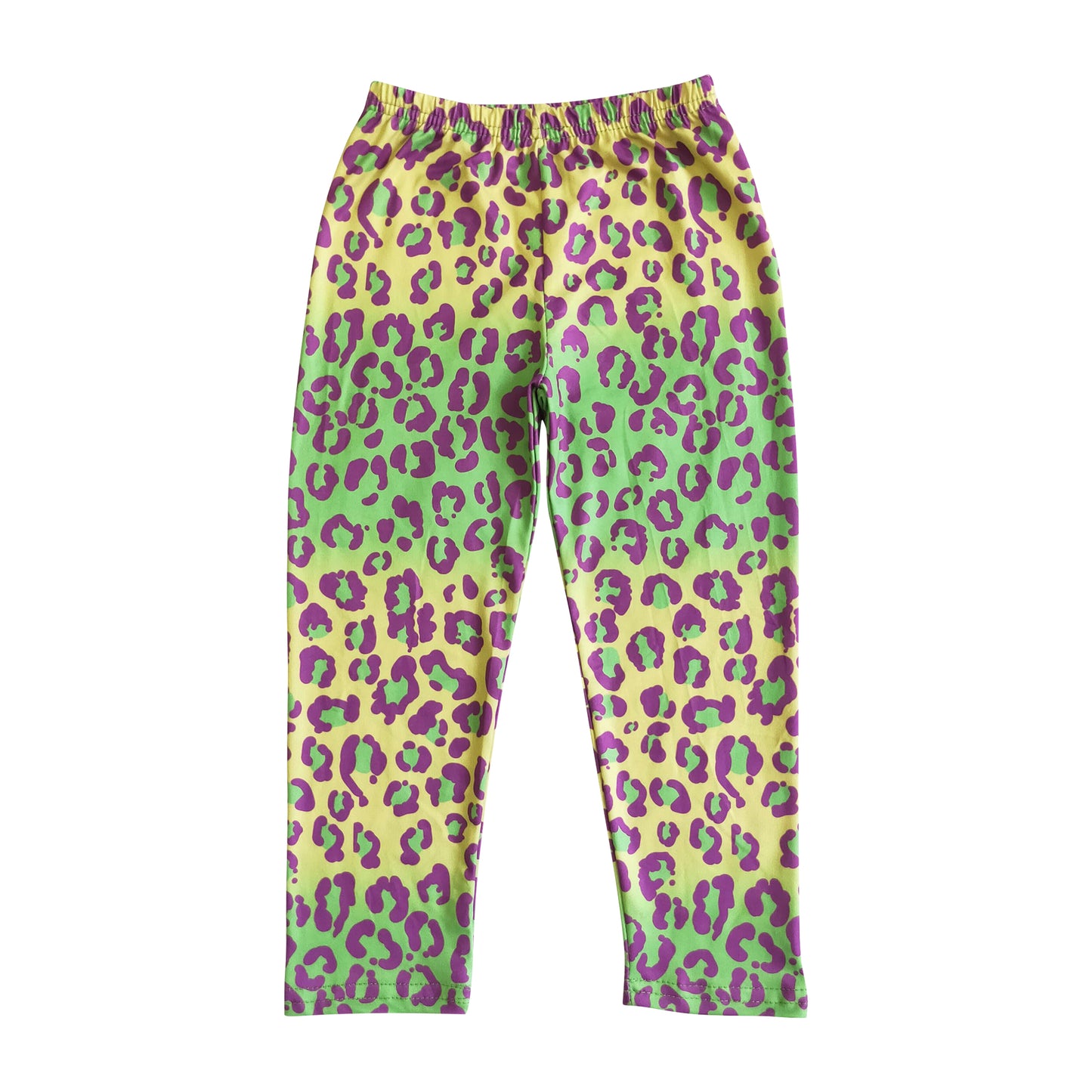 1pcs purple green leopard leggings