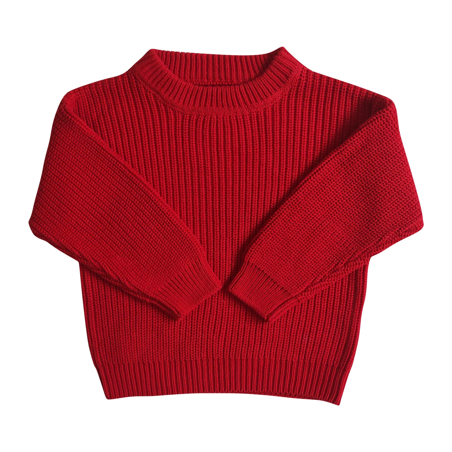 kids winter red cotton wool sweater
