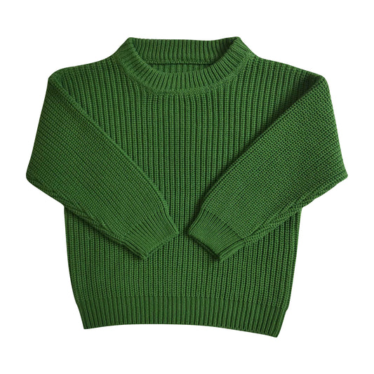 christmas soft cotton wool green sweater