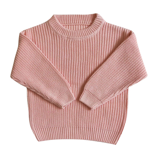 soft pink cotton wool sweater