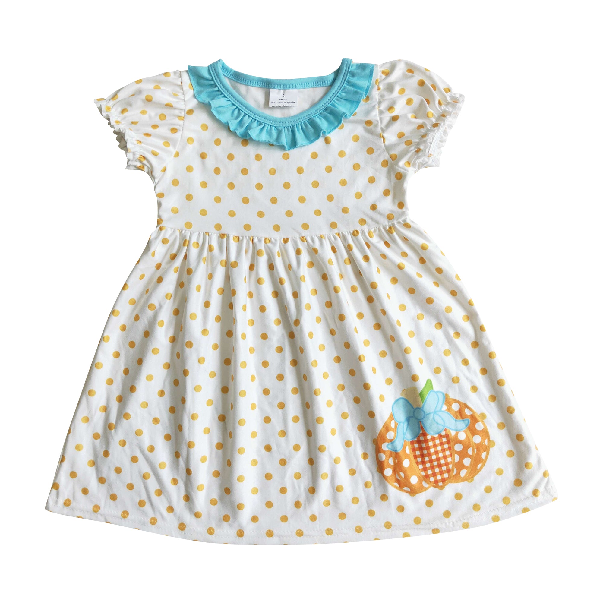 polk dots pumpkin dress