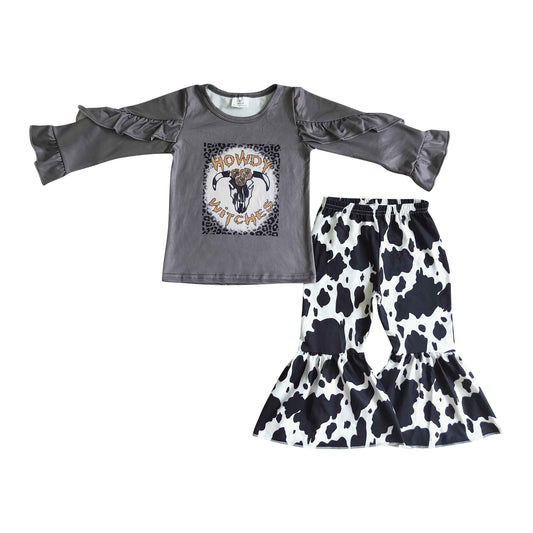 girl fall clothing howdy witches outfit pants set