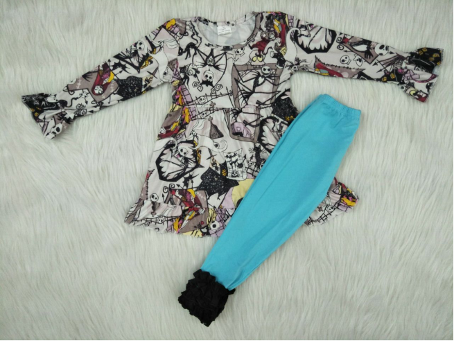 Halloween Ruffle Pants Set
