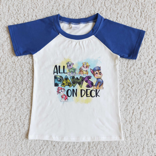 short sleeve all paws on deck shirt