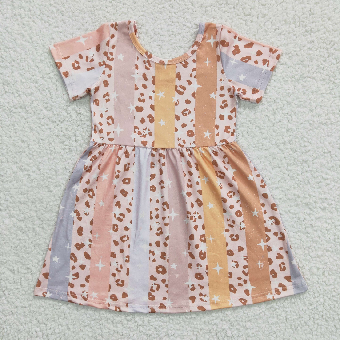 cowgirl stripe leopard dress girl's dresses