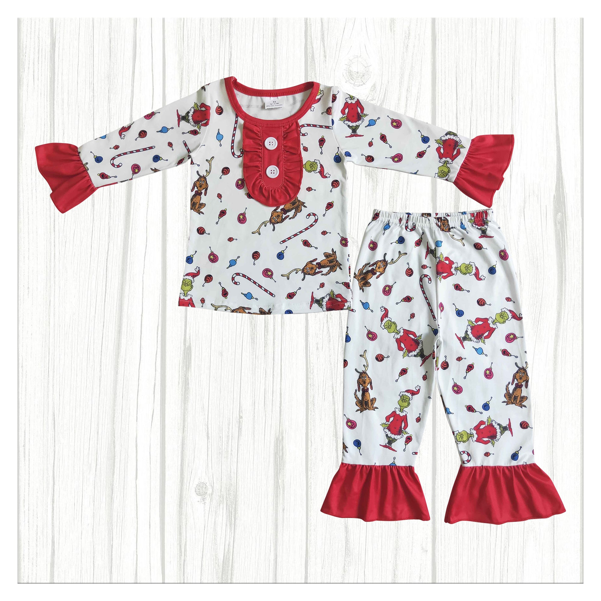 girl christmas pajamas candy umbrella