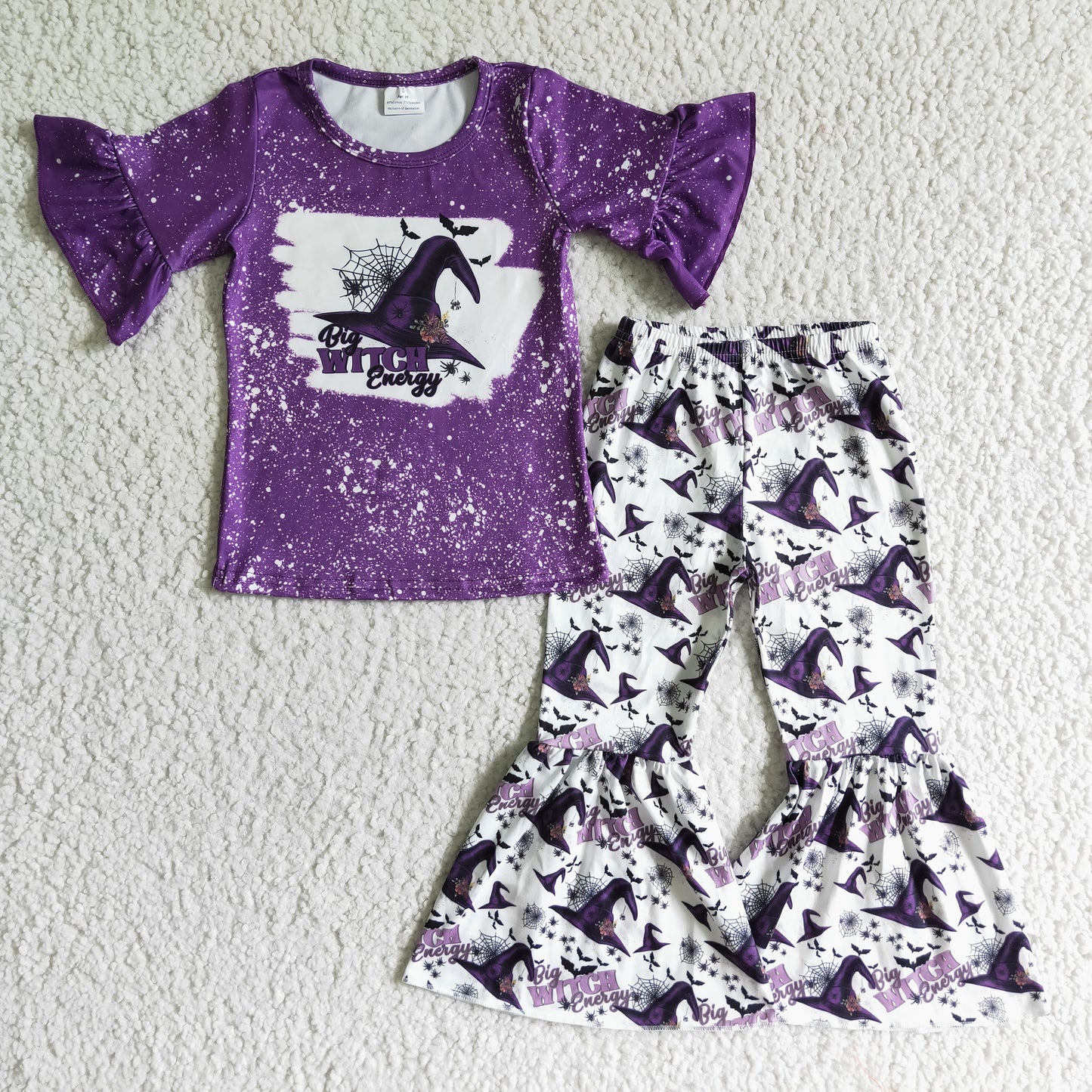 halloween purple witch pants set girls clothing