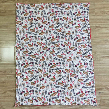 soft minky red favorite thing blanket