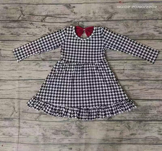 long sleeve houndstooth dress