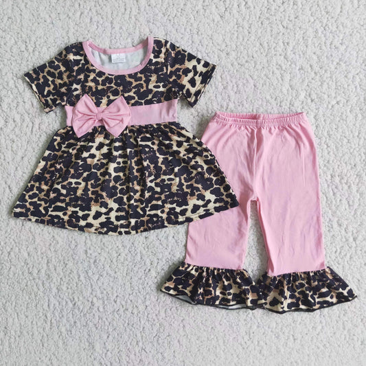 leopard capris set