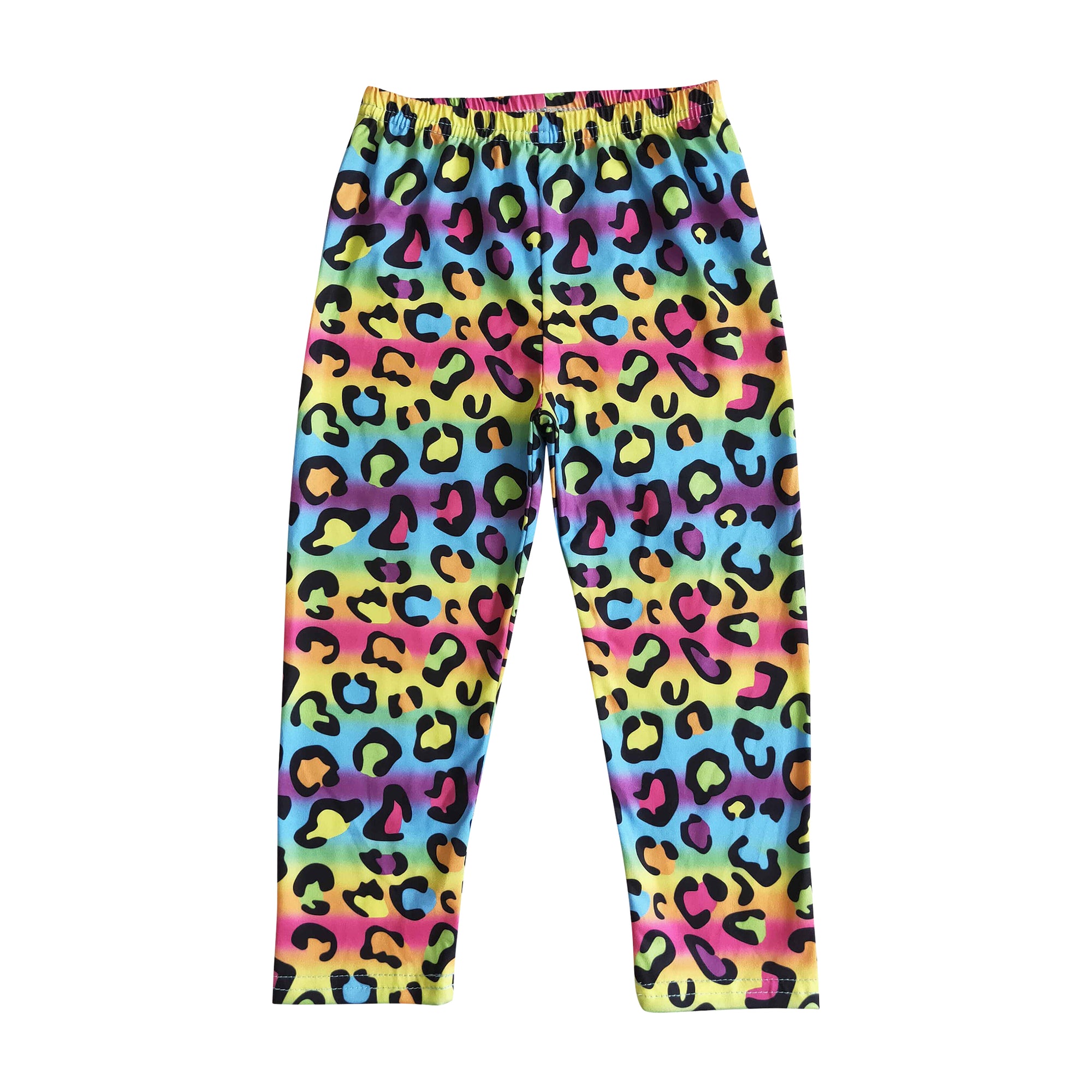 kids rainbow leopard legging pants girls clothing