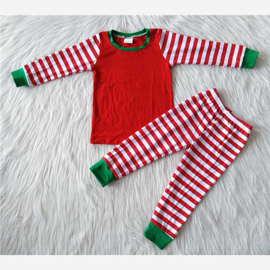 Cotton Red Striped Pajamas