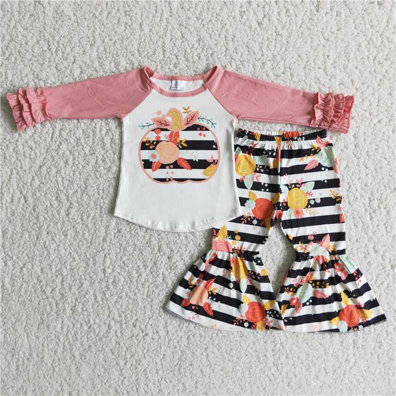 Pink Floral Pumpkin Outfit
