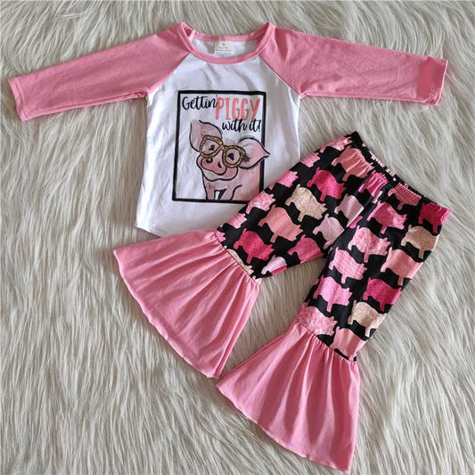 Pink Piggy Bells Set