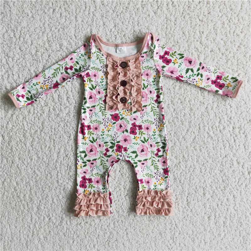 Pink Floral Romper