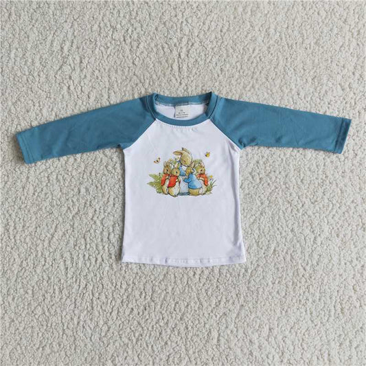 boy long sleeve easter raglan shirt
