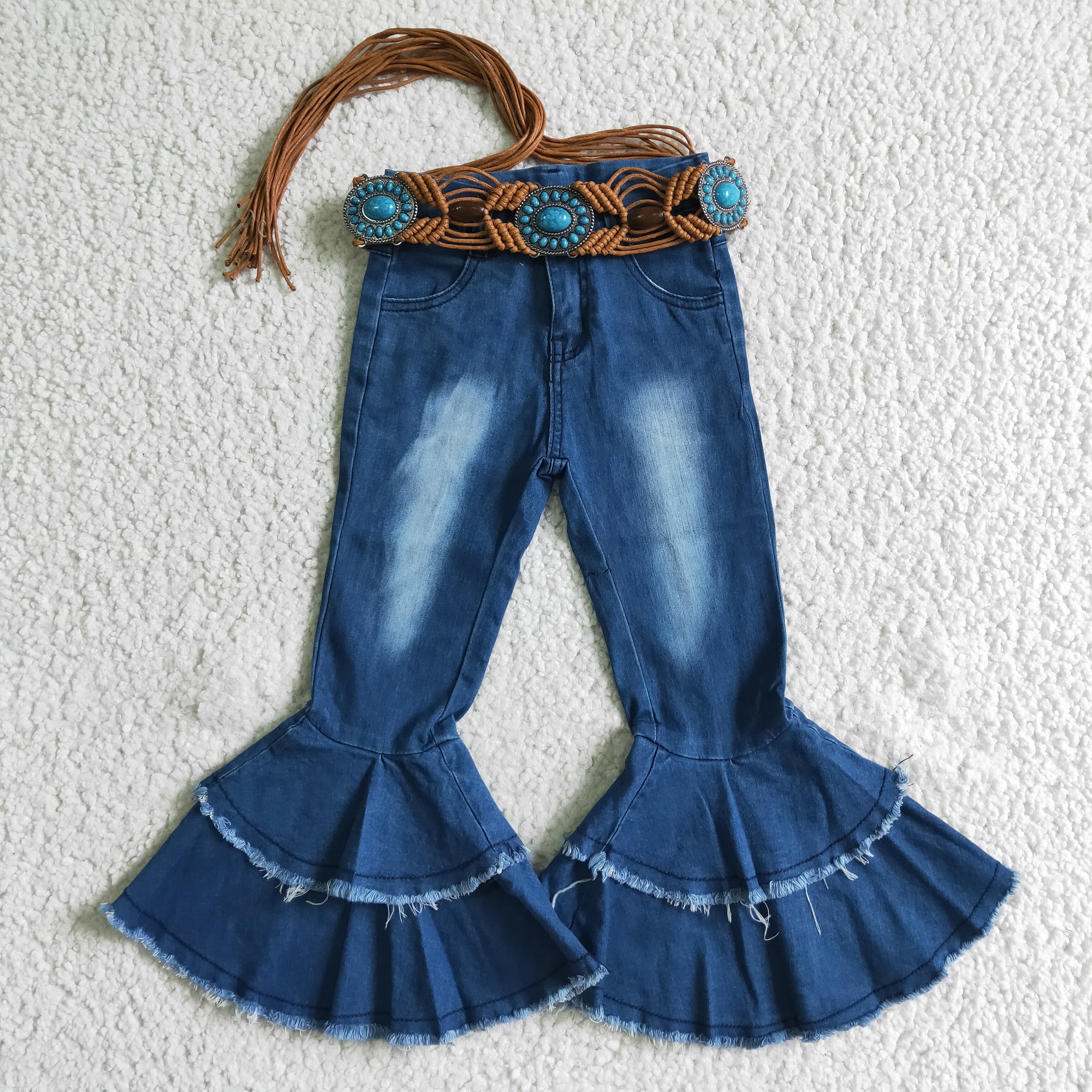 turquoise belt matching jeans