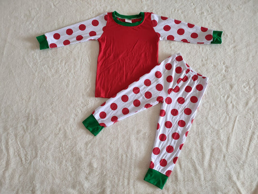 Christmas  red dots pajamas