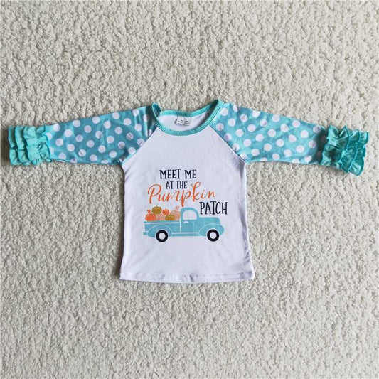 Mint Dots Sleeve Shirt