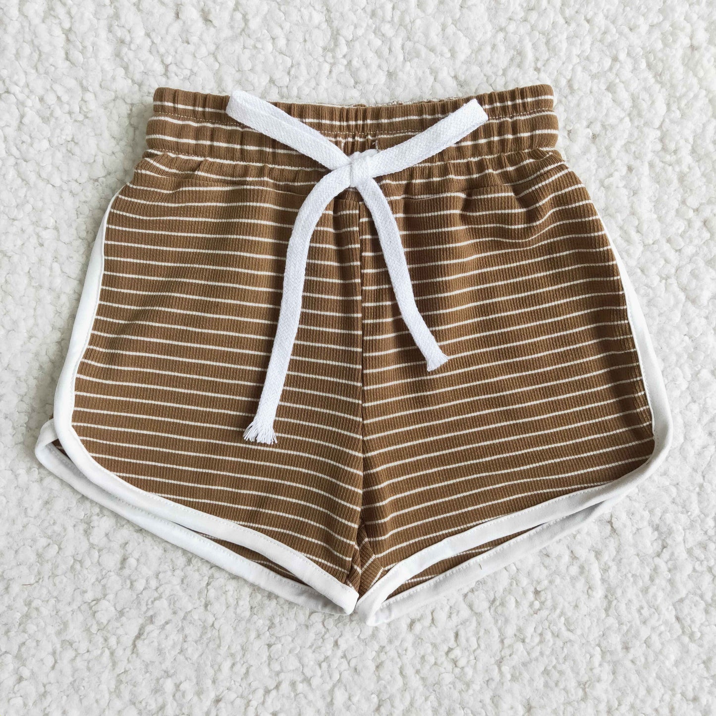 brown stripe shorts
