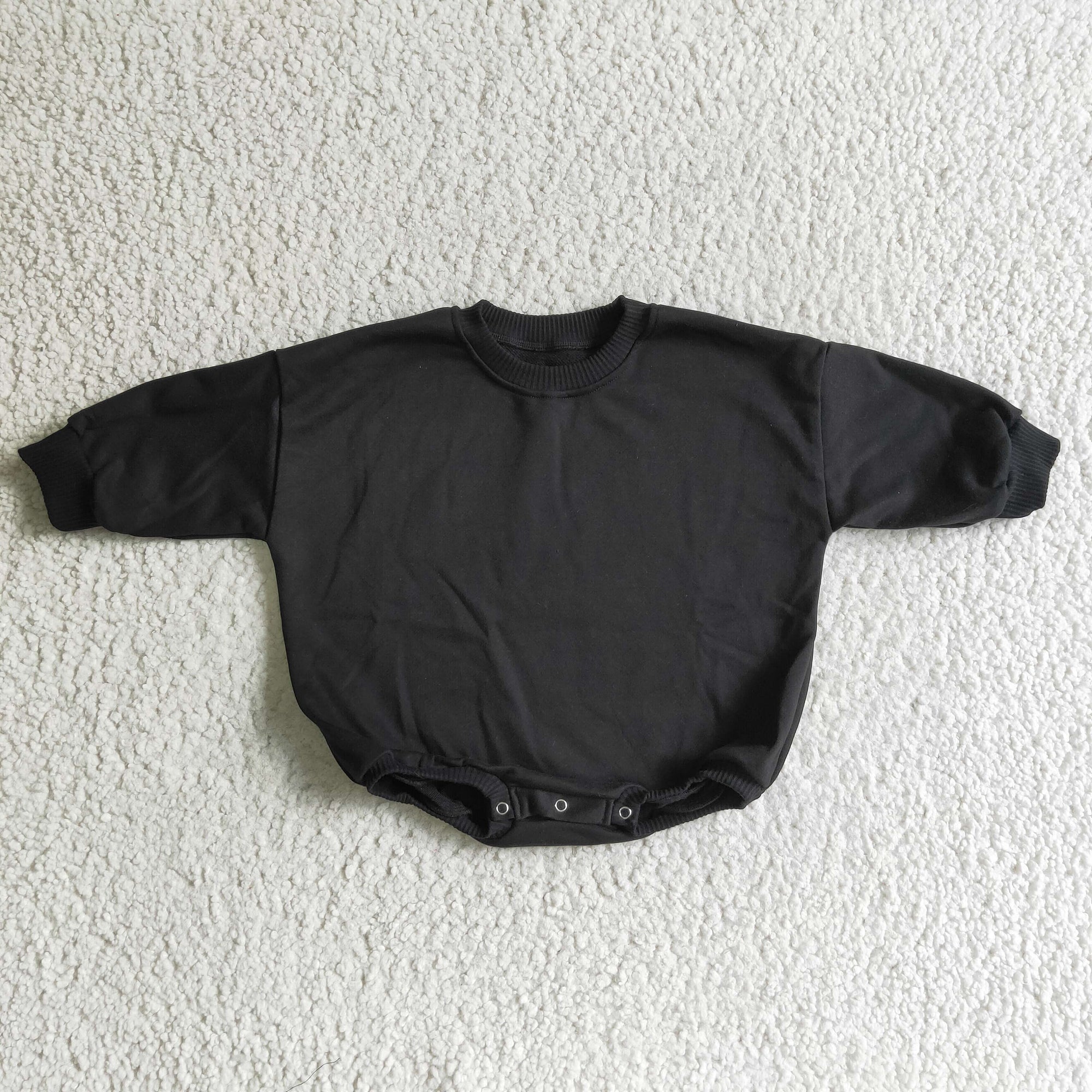 black cotton baby romper