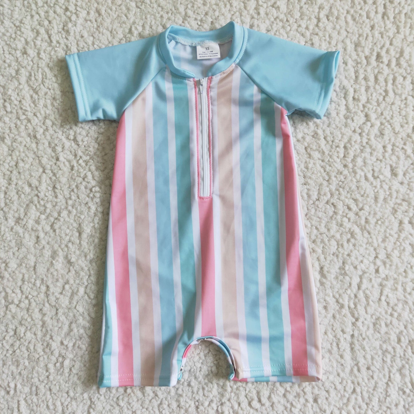 colorful stripes baby boy romper kids clothes