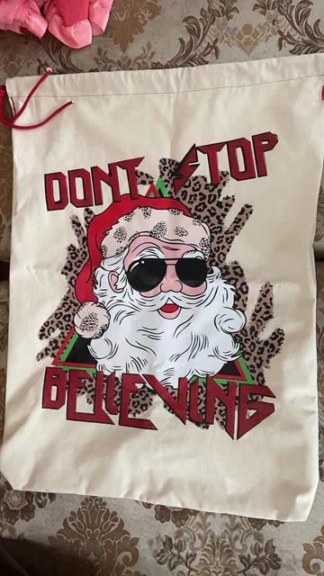 Christmas canvas gift bag