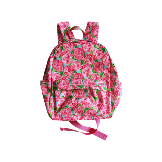 hot pink rose flower packpack for kids