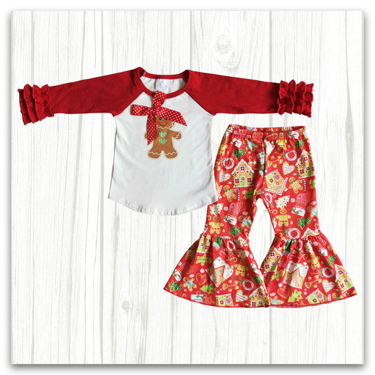 Gingerbread Christmas Outfit Girl's Boutique Clothing