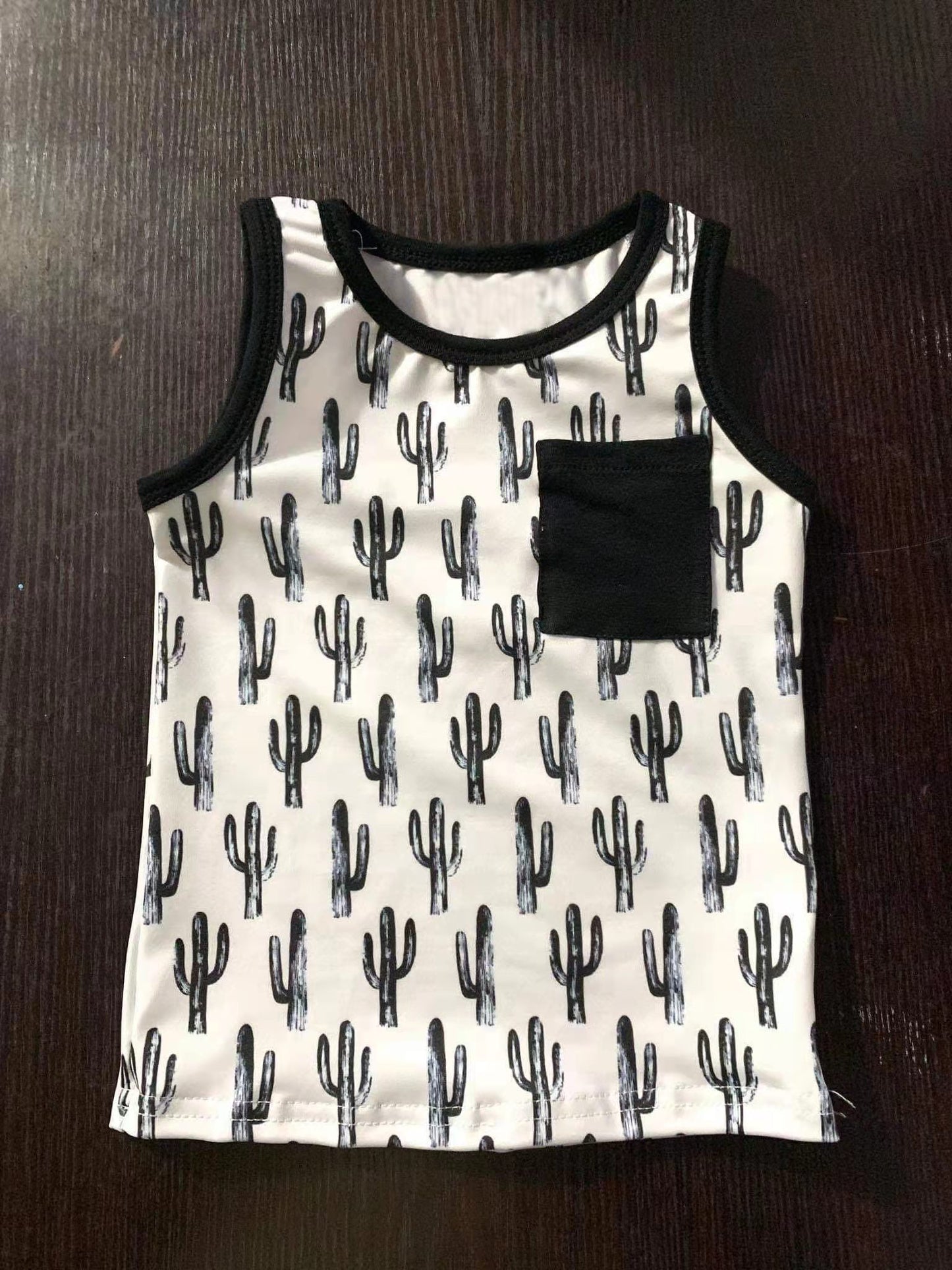 summer boy's clothing cactus tank top shirt