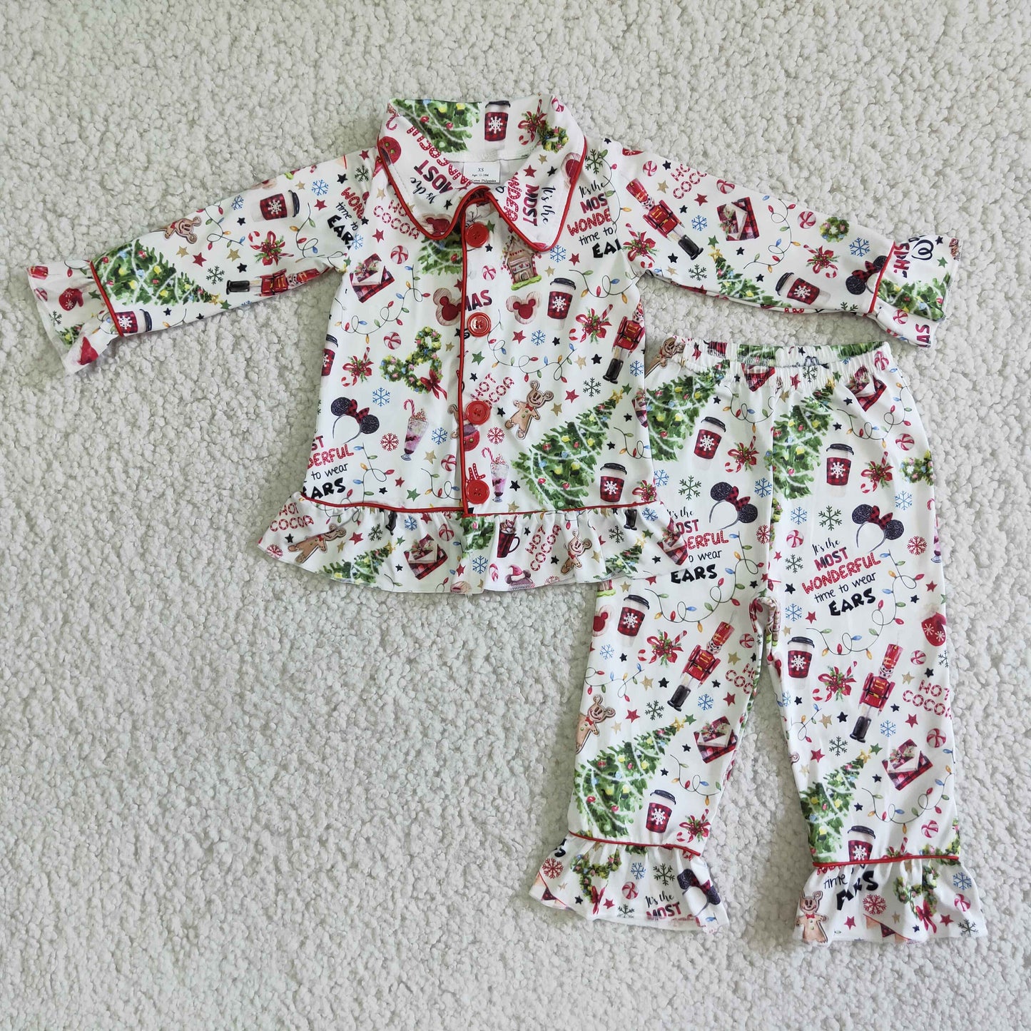 Cute Christmas Snacks Pajamas Outfit Girl