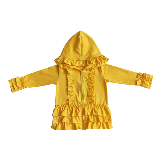 girl ruffle jacket yellow