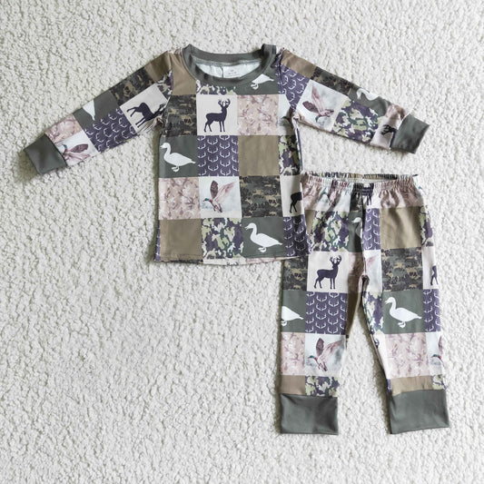 boy clothes duck hunting pajama set